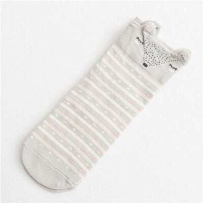 Image of 1Pair Warm Women Socks Striped