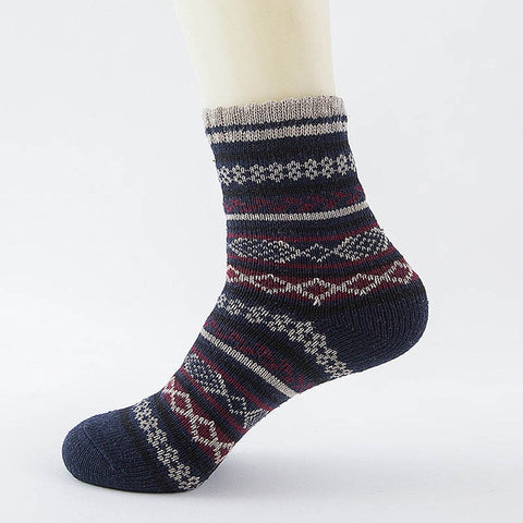 Image of Winter Thick Warm Stripe Wool Socks