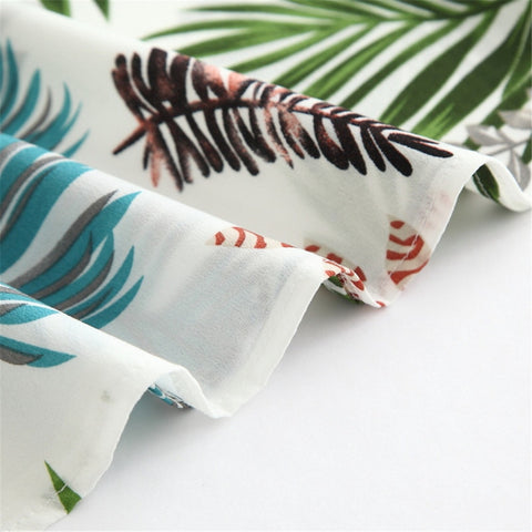 Image of Floral Bat Short Sleeve Chiffon Shirt