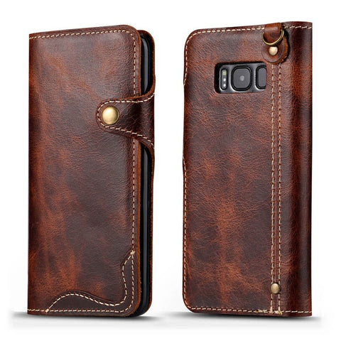 Image of Luxury Business Genuine Leather Case for Samsung Galaxy