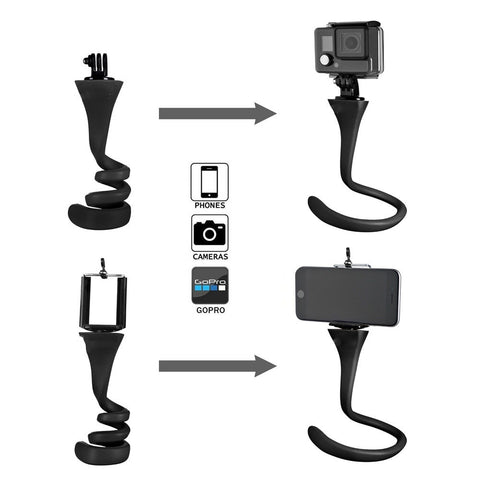 Image of Flexible selfie stick monopod wireless Bluetooth tripod monkey holder for GoPro iPhone