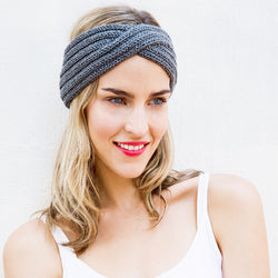 1pc Girl Cross twist warm wool hair band