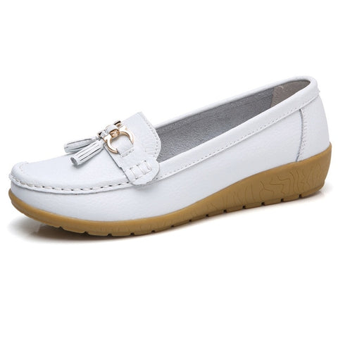 Image of Women Shoes Loafers Genuine Leather