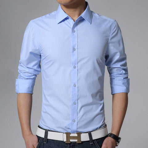 Image of Men's Long Sleeve Fit Slim Shirt