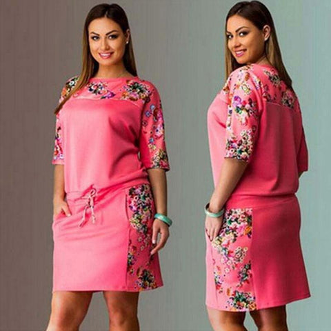 Image of Womens Casual Straight Floral Print Dress