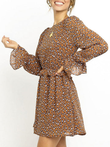 Image of Chiffon transparent long sleeve dress