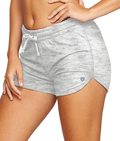 Image of Colosseum Active Women's Simone Cotton Blend Yoga and Running Shorts (Black Floral, X-Small)