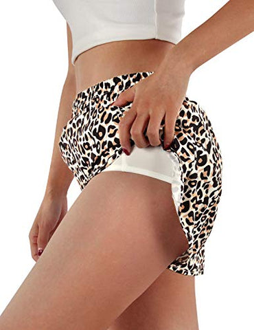 Image of Blooming Jelly Womens Quick-Dry Running Shorts Sport Layer Elastic Waist Active Workout Shorts with Pockets 1.75" (x-Small, Army Green)