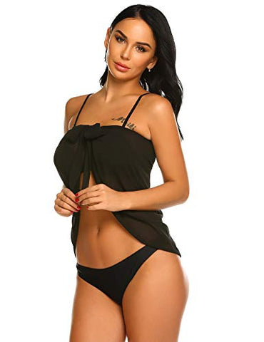 Image of Ekouaer Women Short Sarongs Beach Wrap Sheer Chiffon Bikini Wrap Cover Ups Skirt for Swimwear Small