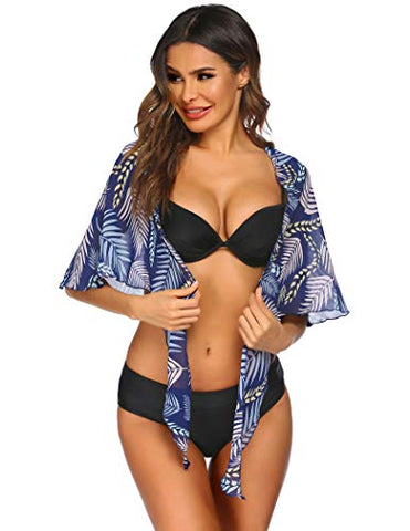 Image of Ekouaer Women Short Sarongs Beach Wrap Sheer Chiffon Bikini Wrap Cover Ups Skirt for Swimwear Small