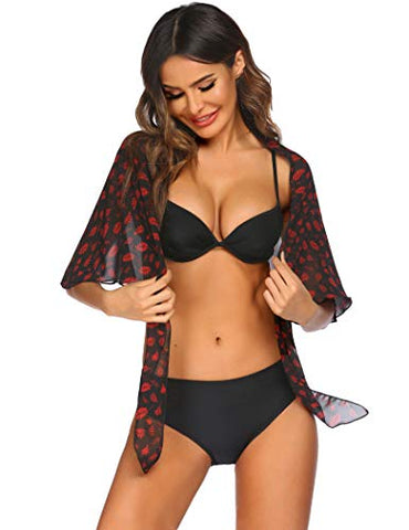 Image of Ekouaer Women Short Sarongs Beach Wrap Sheer Chiffon Bikini Wrap Cover Ups Skirt for Swimwear Small