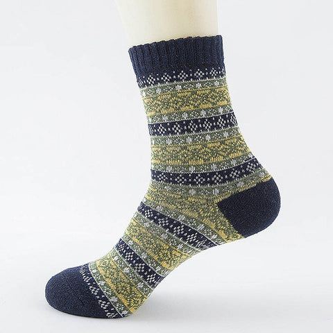 Image of Winter Thick Warm Stripe Wool Socks