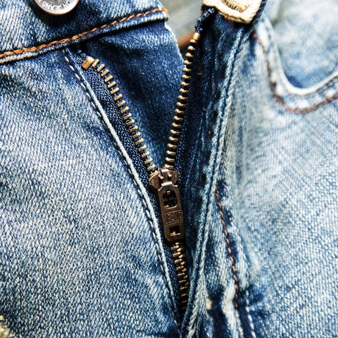 Image of Blue Men Streetwear Ripped Bermuda Jeans