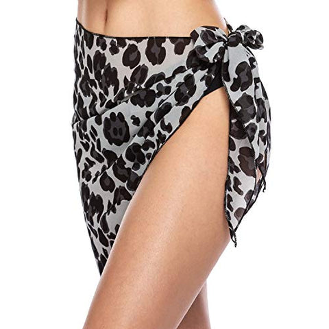 Image of Ekouaer Women Short Sarongs Beach Wrap Sheer Chiffon Bikini Wrap Cover Ups Skirt for Swimwear Small