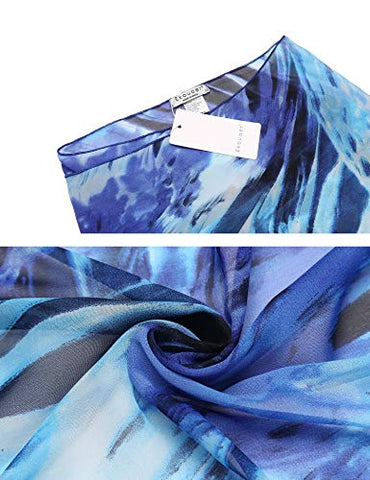 Image of Ekouaer Women Short Sarongs Beach Wrap Sheer Chiffon Bikini Wrap Cover Ups Skirt for Swimwear Small