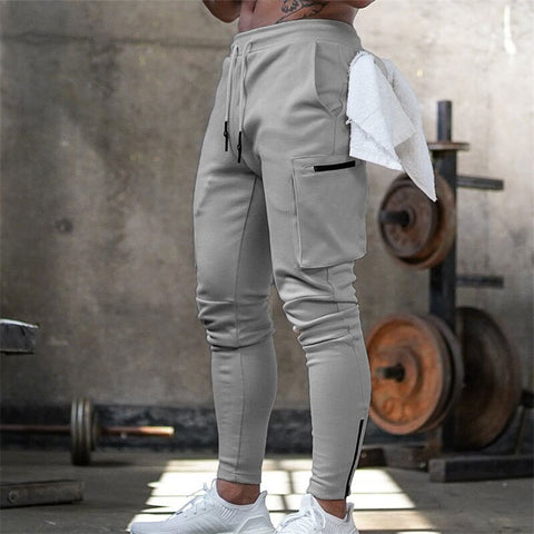 Image of Man Gyms Workout Fitness Cotton Trousers