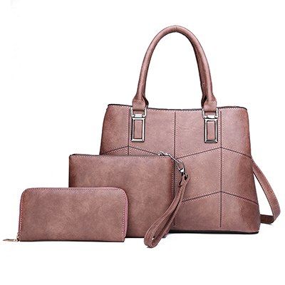 Image of 3 Sets Leather Women Handbags