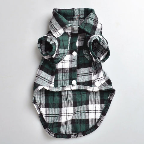 Image of Plaid Dog Clothes Summer Dog Shirts for Small Medium Dogs Pet Clothing Yorkies Chihuahua Clothes