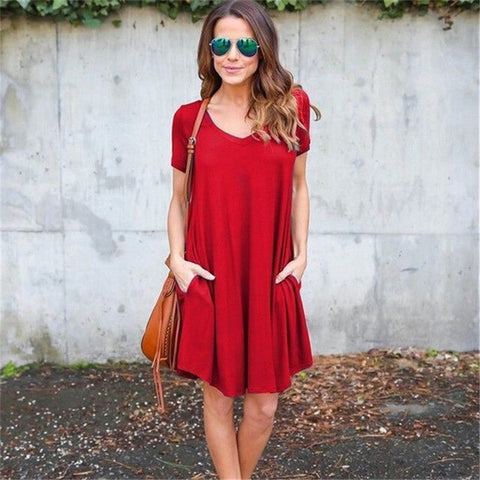 Image of Women Casual Short Sleeve Dress