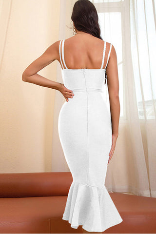 Image of Double Strap Sleeveless Fishtail Dress