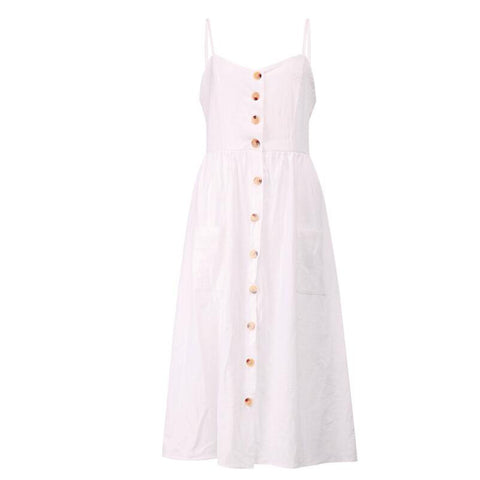 Image of Elegant Button Women Dress