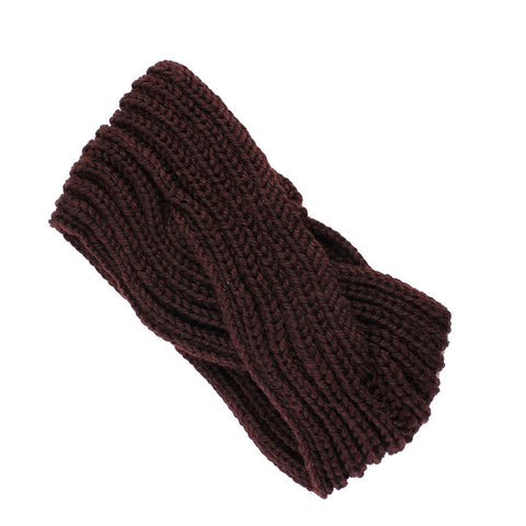 Image of 1pc Girl Cross twist warm wool hair band