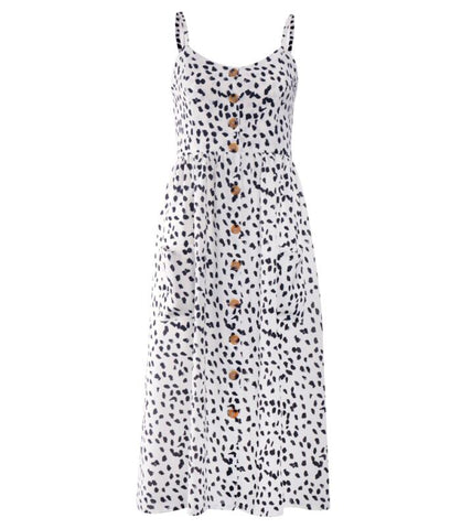 Image of Elegant Button Women Dress