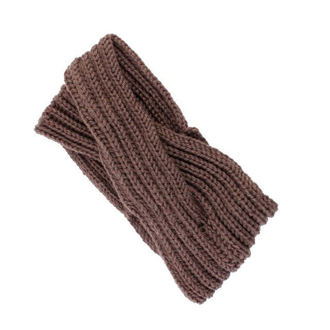 Image of 1pc Girl Cross twist warm wool hair band