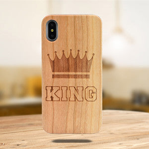 Image of Laser Engraving Real Wood Cell Phone Case for iPhone