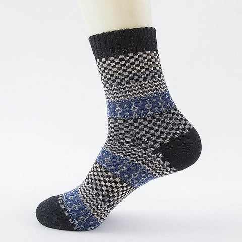 Image of Winter Thick Warm Stripe Wool Socks
