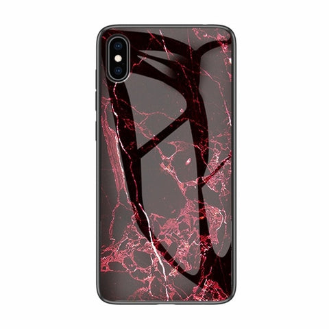 Image of Luxury Marble Phone Case for iPhone X Xs Max Glass PC pigeon Back Cover Silicone Soft