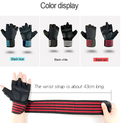 Image of Breathable Workout Power Half Finger Gym Fitness Cycling Gloves