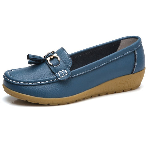 Image of Women Shoes Loafers Genuine Leather