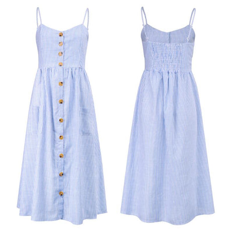 Image of Elegant Button Women Dress