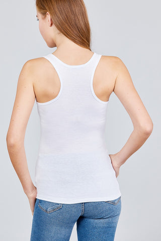 Image of Racer Back Rib Tank Top