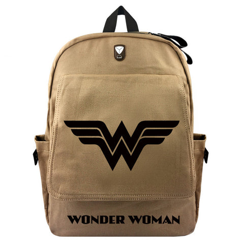 Image of Wonder Woman Canvas Travel Backpack Bag