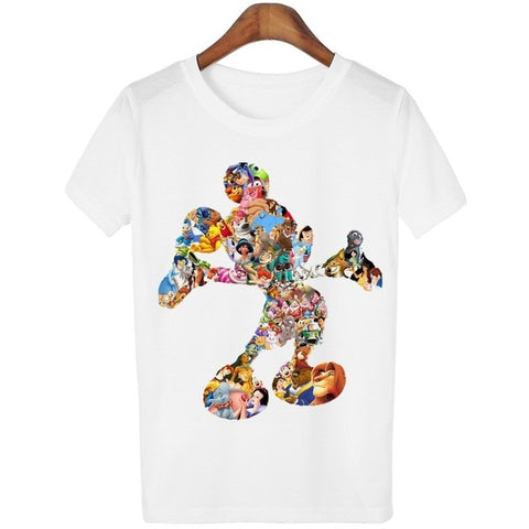 Image of Women Lovely Cartoon Casual Short Sleeve T-Shirt