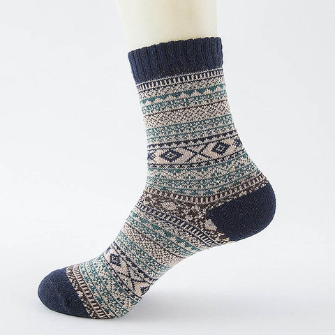 Image of Winter Thick Warm Stripe Wool Socks