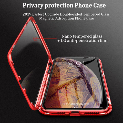 Image of Privacy Magnetische Gehard Glas Case voor iPhone