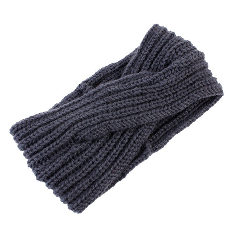 Image of 1pc Girl Cross twist warm wool hair band