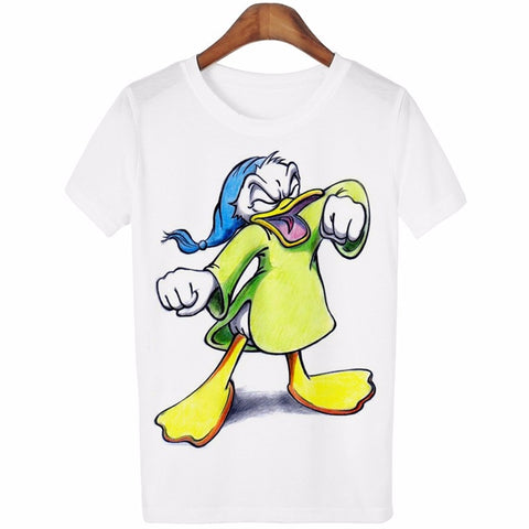 Image of Women Lovely Cartoon Casual Short Sleeve T-Shirt