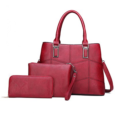Image of 3 Sets Leather Women Handbags