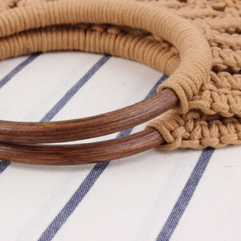 Image of Hand-knitted Hollow Handbag