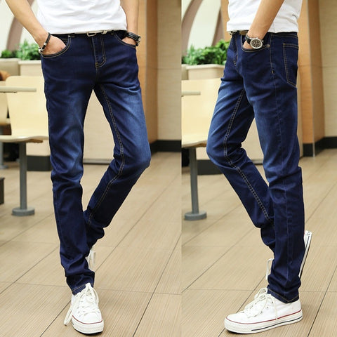 Image of Men Washed Denim Pants