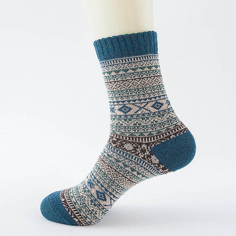 Image of Winter Thick Warm Stripe Wool Socks