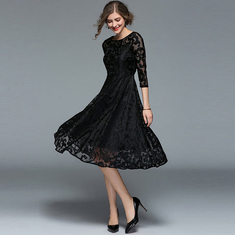 Image of Elegant Slim Ladies Party Dress
