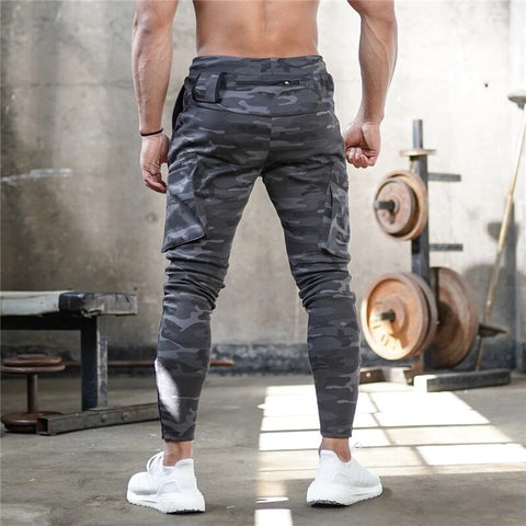 Image of Man Gyms Workout Fitness Cotton Trousers