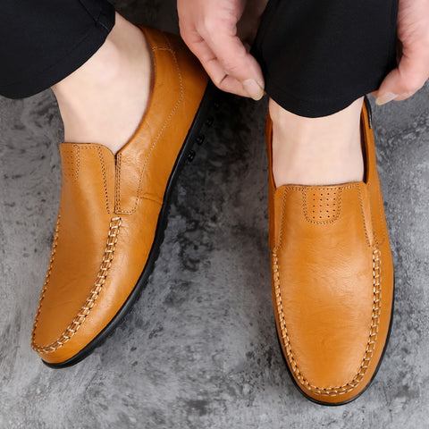Image of Genuine Leather Mens Moccasin