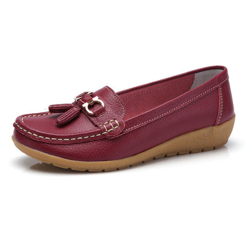 Image of Women Shoes Loafers Genuine Leather