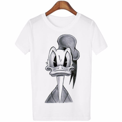 Image of Women Lovely Cartoon Casual Short Sleeve T-Shirt